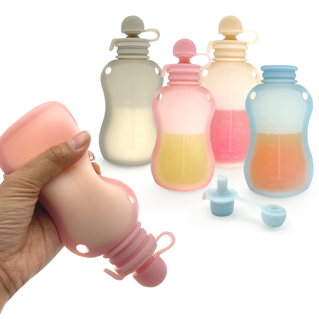 150ml Convenient Milk Storage  - Baby Food Pouches Reusable 评论和价格