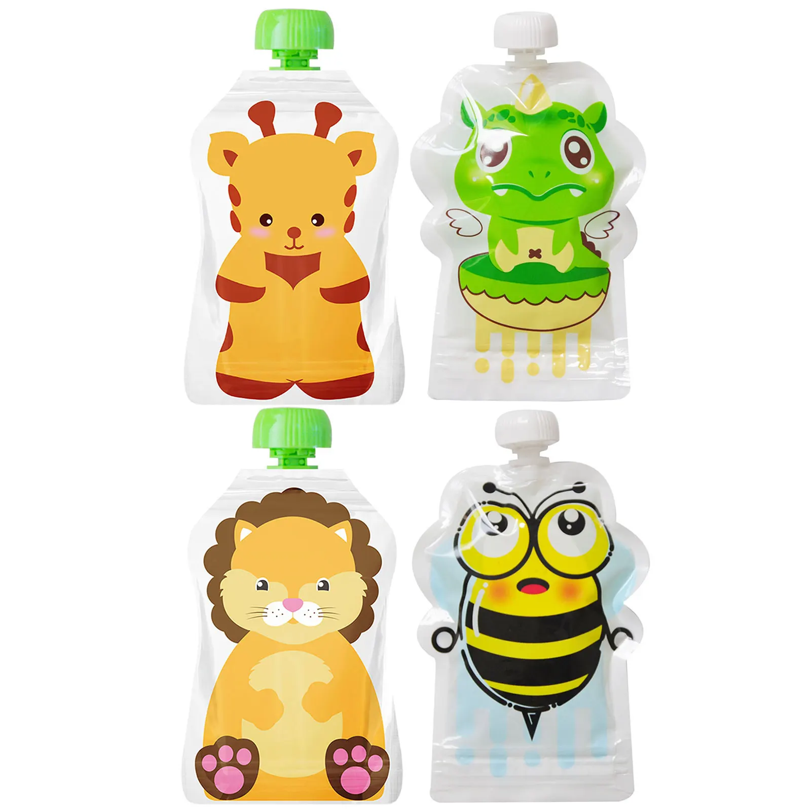 4pcs Food Storage Bag Reusable - Baby Food Pouches Reusable 评论和价格