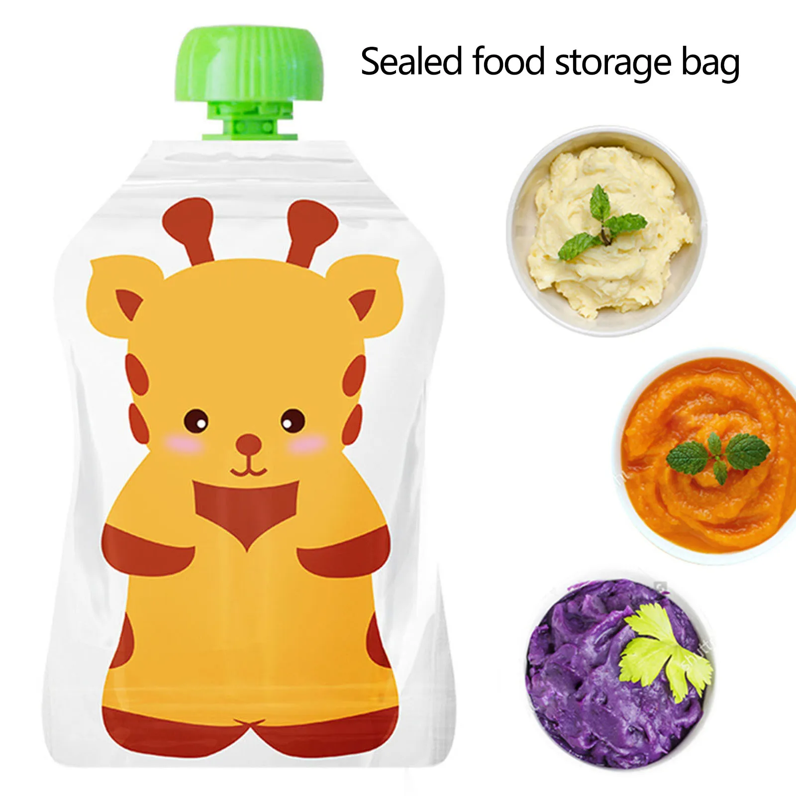 4pcs Food Storage Bag Reusable - Baby Food Pouches Reusable 评论和价格
