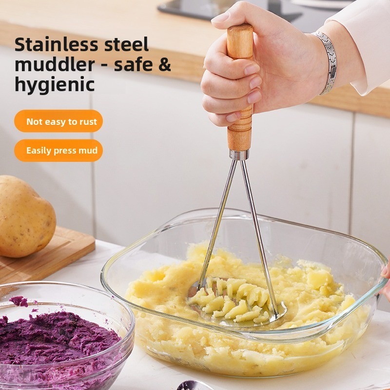 Stainless Steel Potato Masher– - Baby Food Healthy 评论和价格