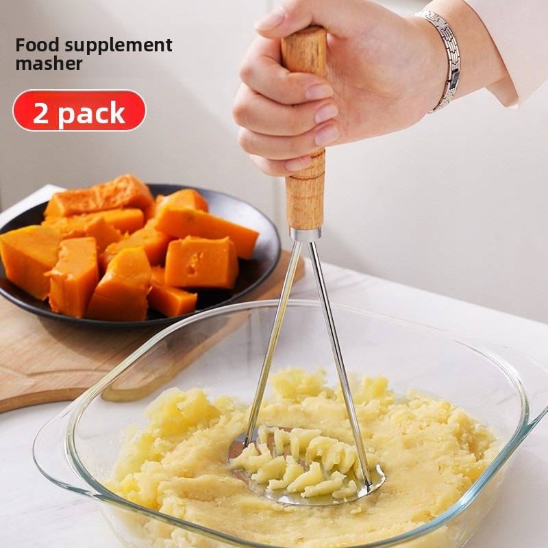 Stainless Steel Potato Masher, - Baby Food Healthy 评论和价格
